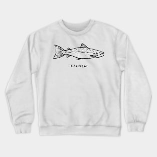 Salmon (Black Line Art) Crewneck Sweatshirt